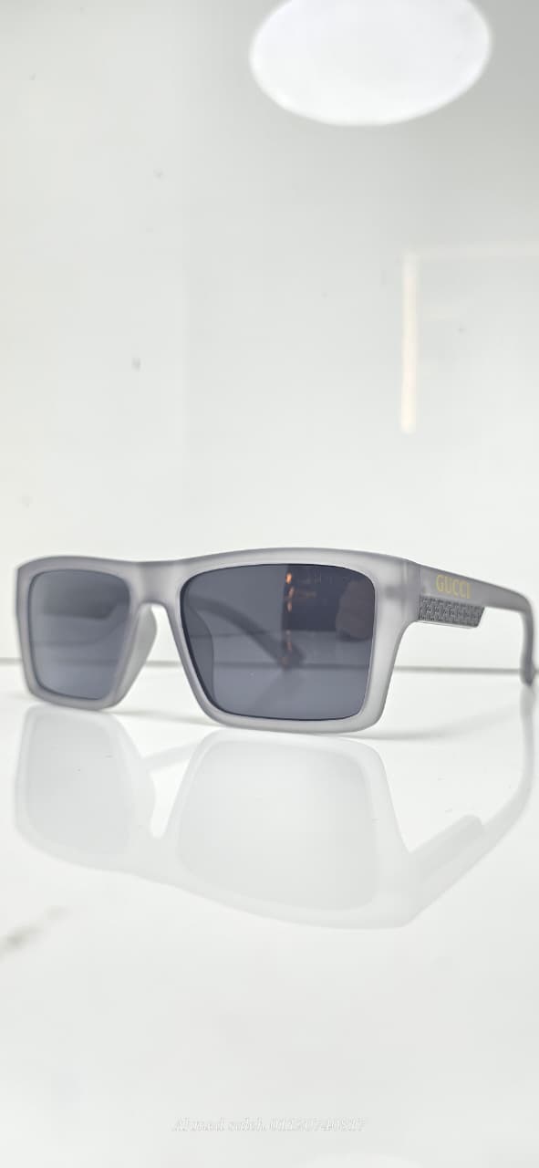 GUCCI Square Polarized Sunglasses with Diamond-Cut Detail