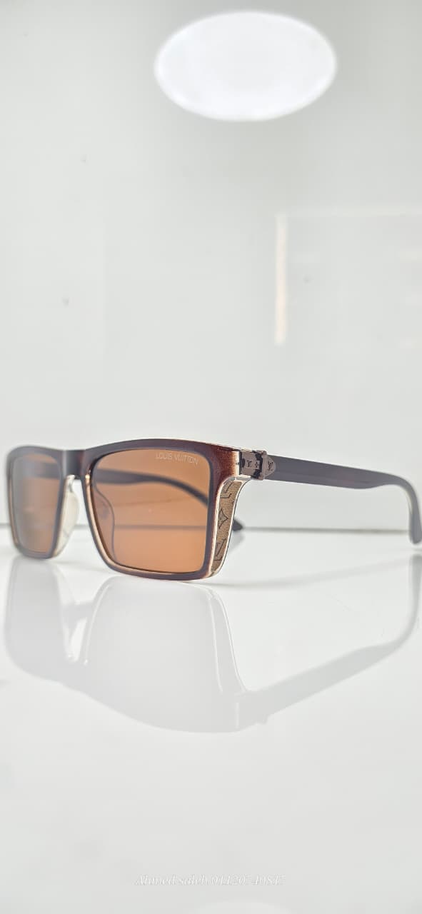 LOUIS VUITTON Inspired Sunglasses - Monogrammed Temple Panel & Polarized Protection