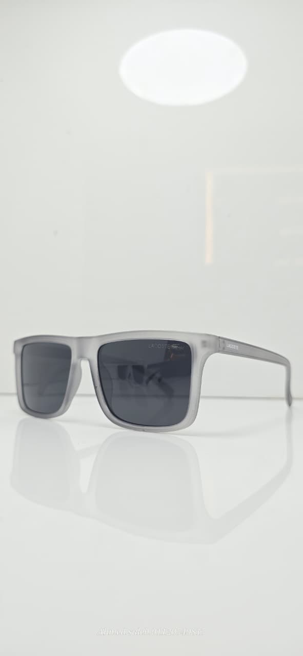 LACOSTE Minimalist Sport Sunglasses - Matte Navy Blue & Polarized Lenses