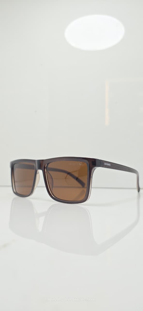 LACOSTE Minimalist Sport Sunglasses - Matte Navy Blue & Polarized Lenses