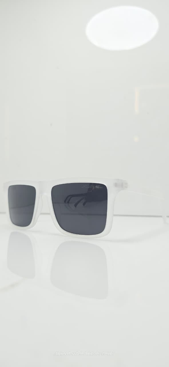 LACOSTE Minimalist Sport Sunglasses - Matte Navy Blue & Polarized Lenses