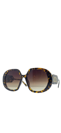 Italian-Made Dior Oversized Oval Sunglasses