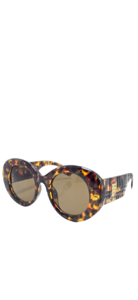 Italian-Made Burberry Oversized Oval Sunglasses.