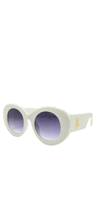 Italian-Made Burberry Oversized Oval Sunglasses.