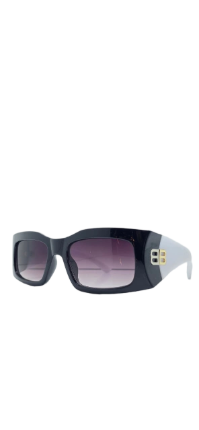 Italian Balenciaga Dynasty Rectangle Sunglasses