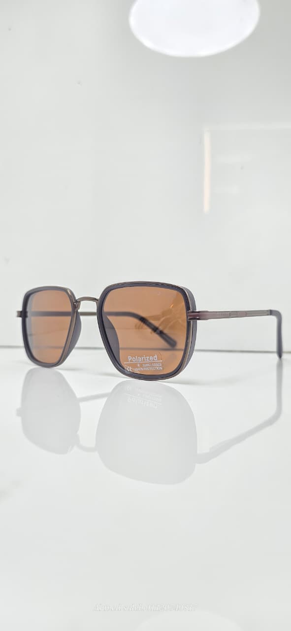 POLARIZED Police Sunglasses Rectangular Metal Frame.