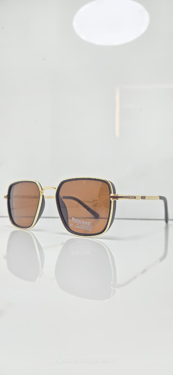 POLARIZED Police Sunglasses Rectangular Metal Frame.