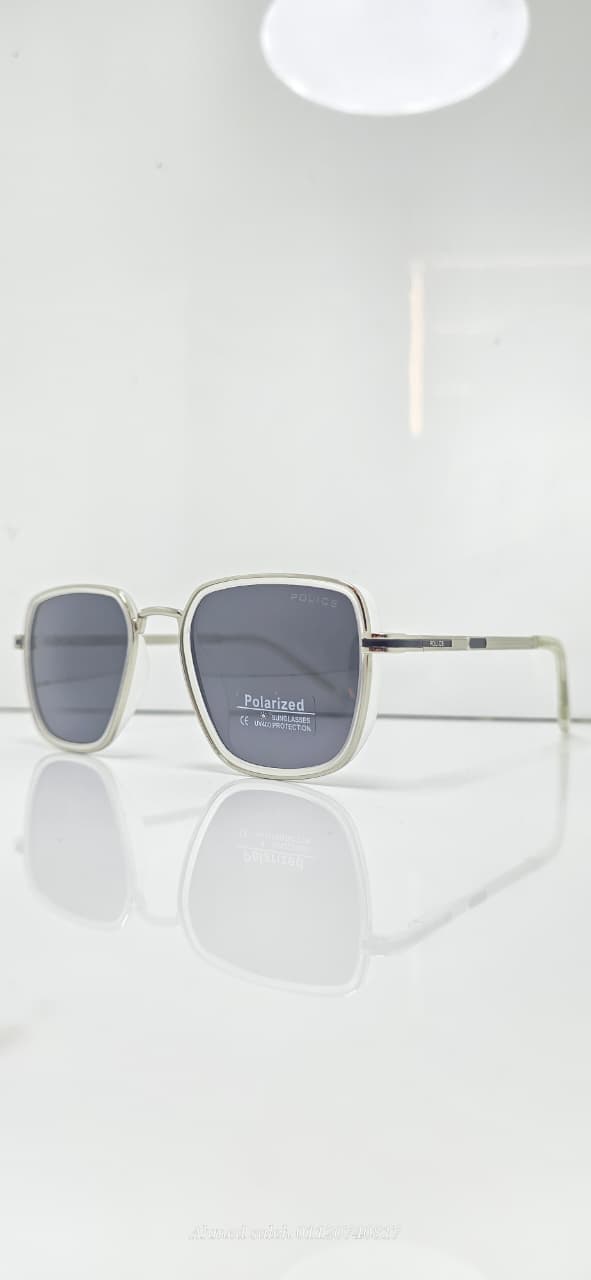 POLARIZED Police Sunglasses Rectangular Metal Frame.