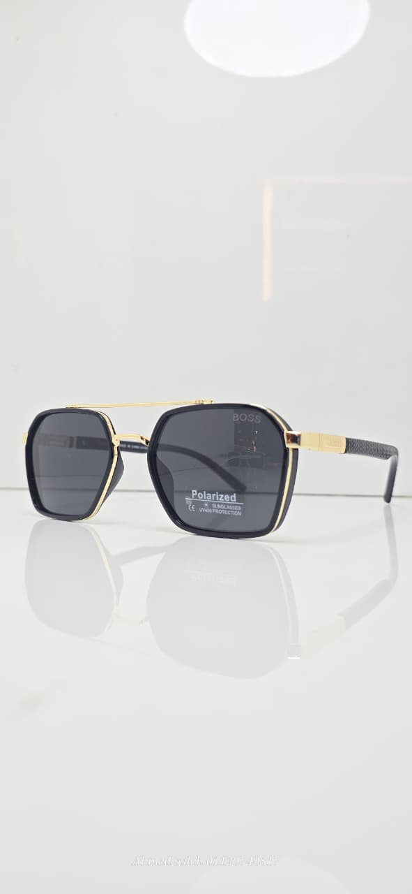 POLARIZED BOSS Sunglasses Double Bridge METAL FRAME  .