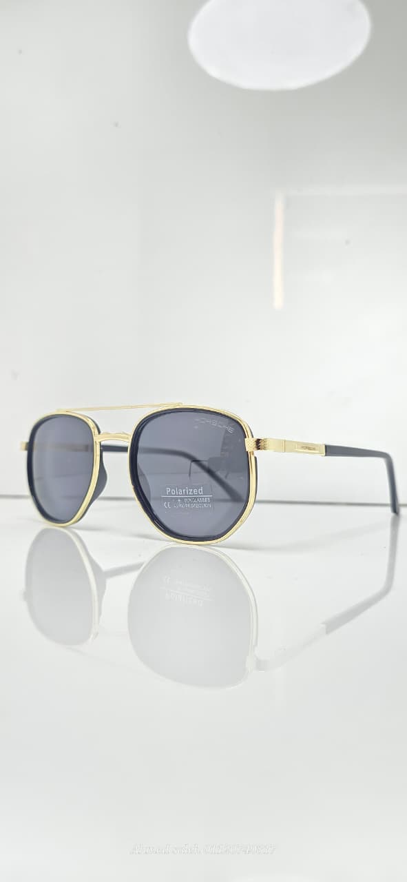 POLARIZED PORSCHE Aviator/Geometric Double Bridge METAL FRAME  .