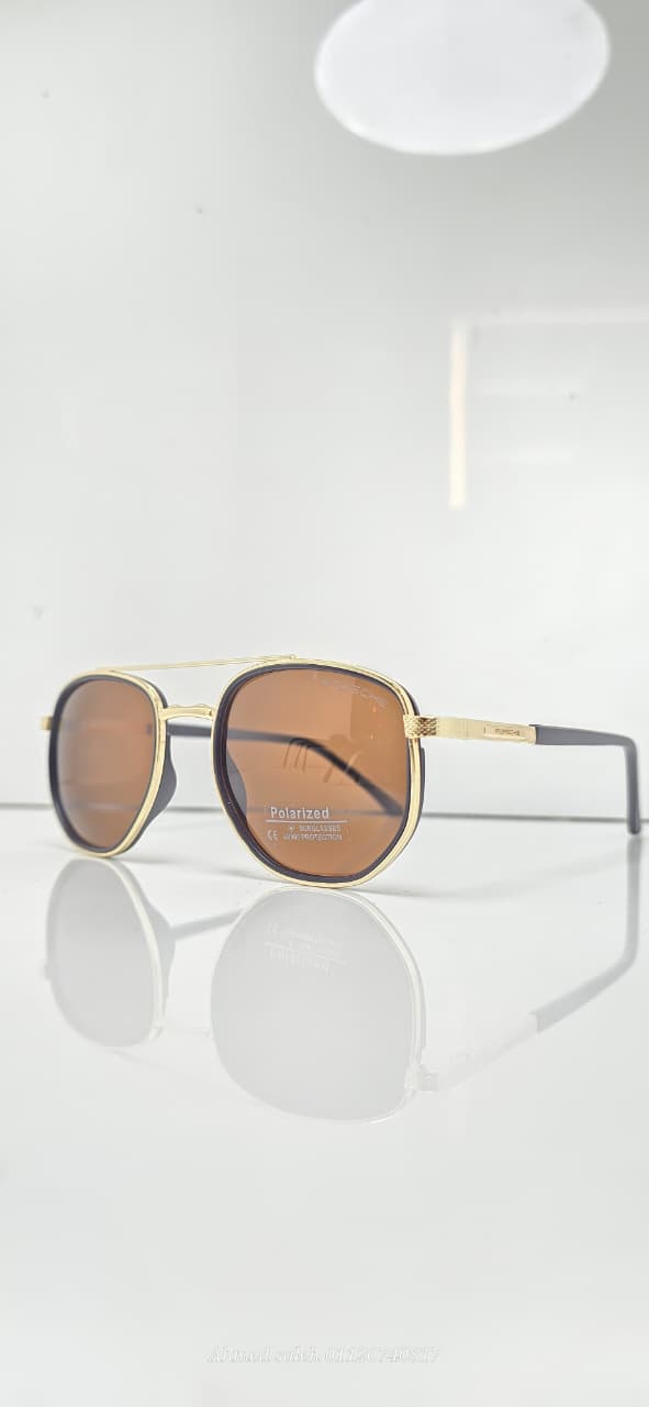 POLARIZED PORSCHE Aviator/Geometric Double Bridge METAL FRAME  .