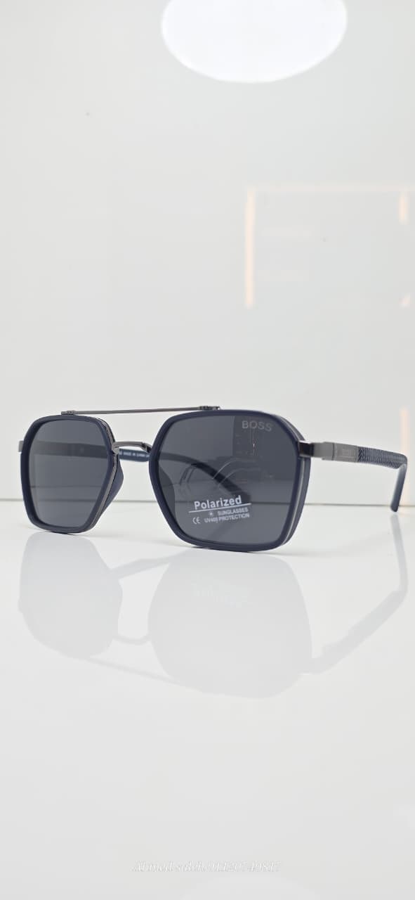 POLARIZED BOSS Sunglasses Double Bridge METAL FRAME  .