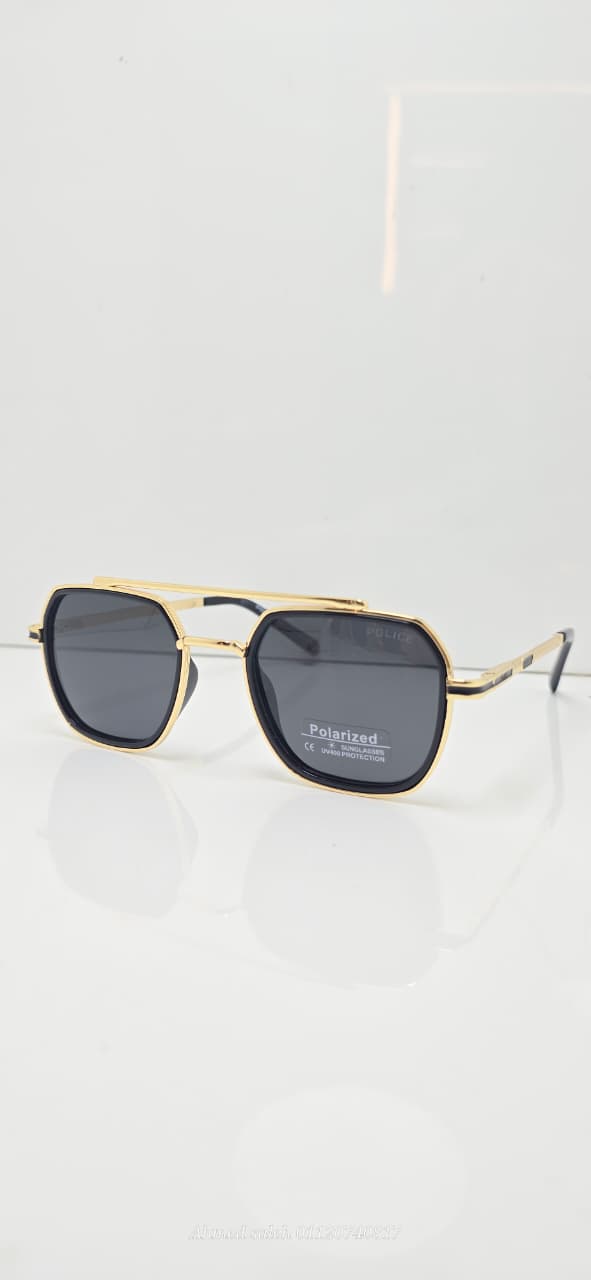 POLARIZED POLICE Round Aviator/Pilot Metal Frame.