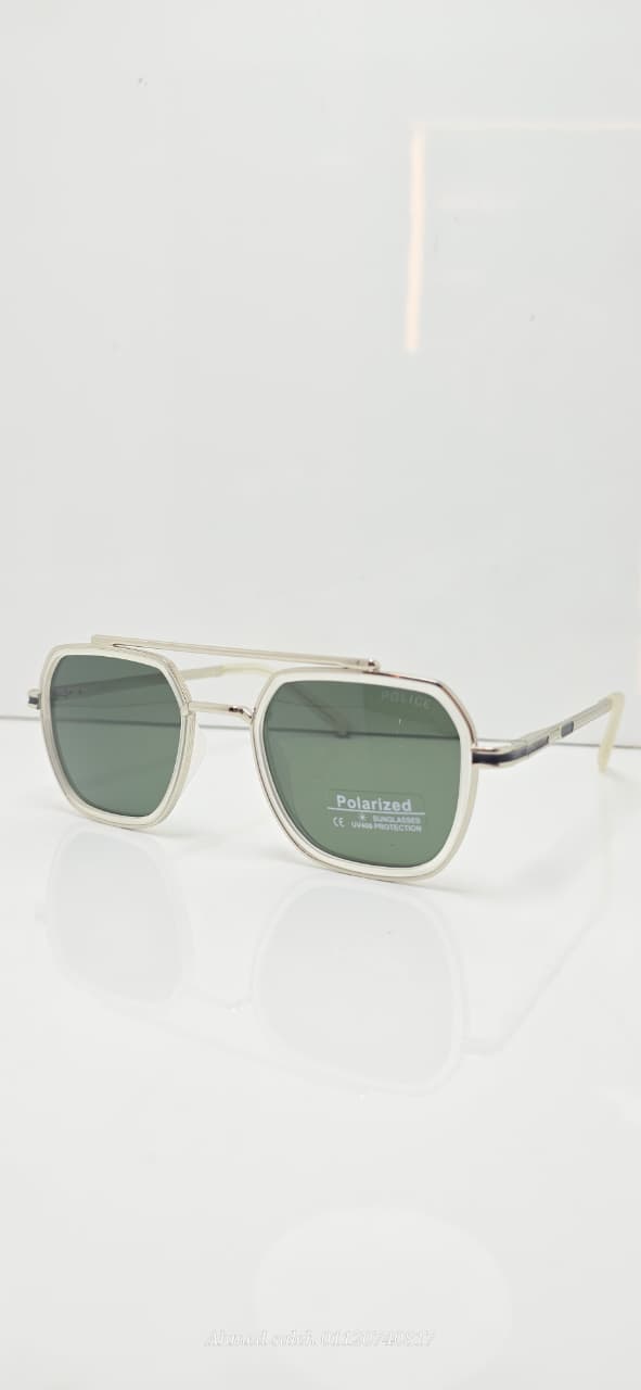 POLARIZED POLICE Round Aviator/Pilot Metal Frame.