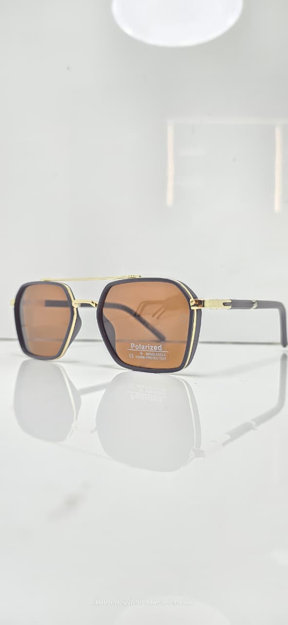 POLARIZED MONT-BLANC Modern Half-Rim/Semi-Rimless Pilot METAL FRAME .