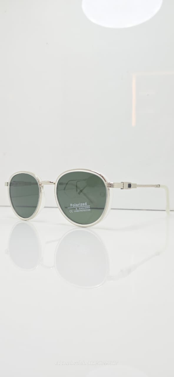 POLARIZED MONT-BLANC Modern Half-Rim/Semi-Rimless Pilot METAL FRAME