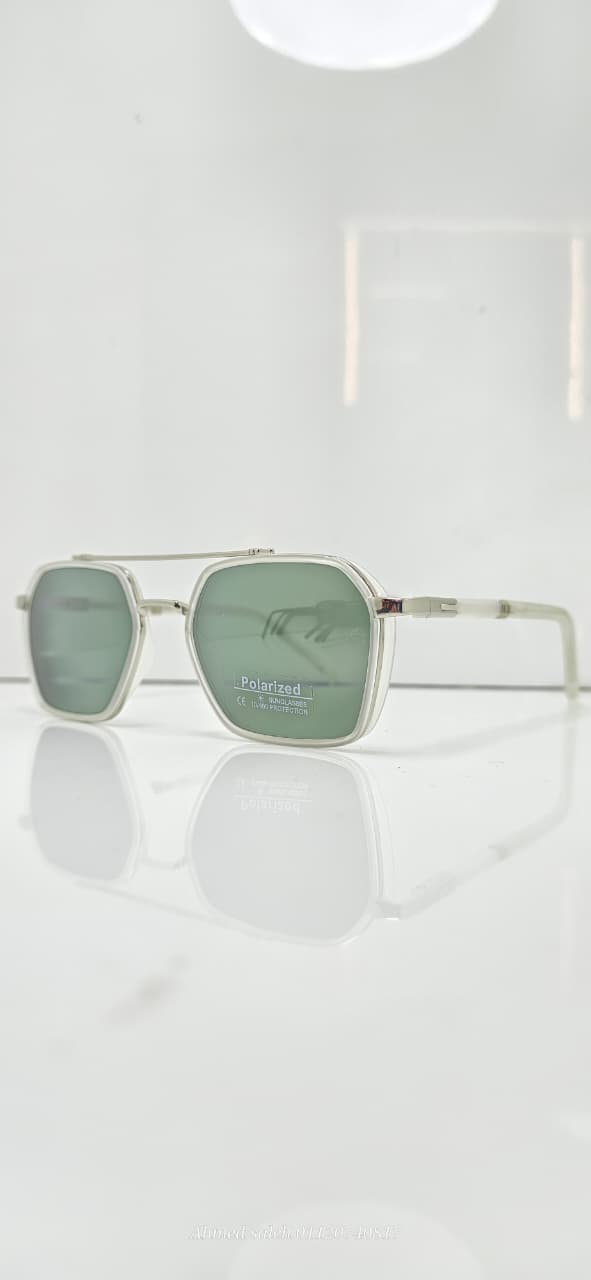 POLARIZED MONT-BLANC Modern Half-Rim/Semi-Rimless Pilot METAL FRAME .