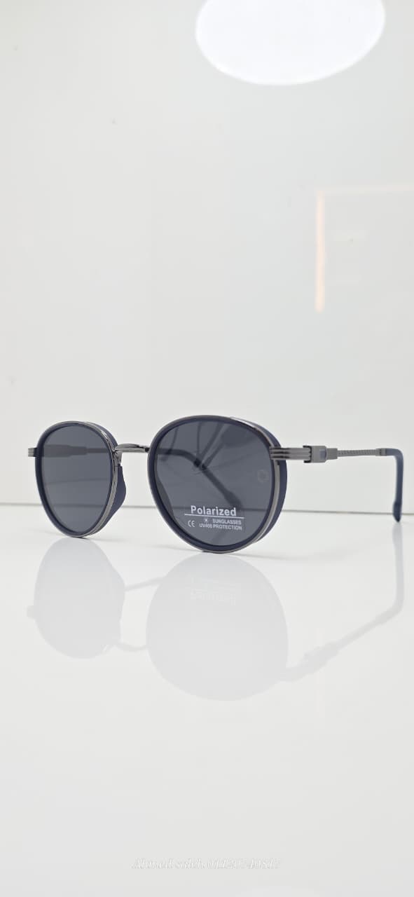 POLARIZED MONT-BLANC Modern Half-Rim/Semi-Rimless Pilot METAL FRAME