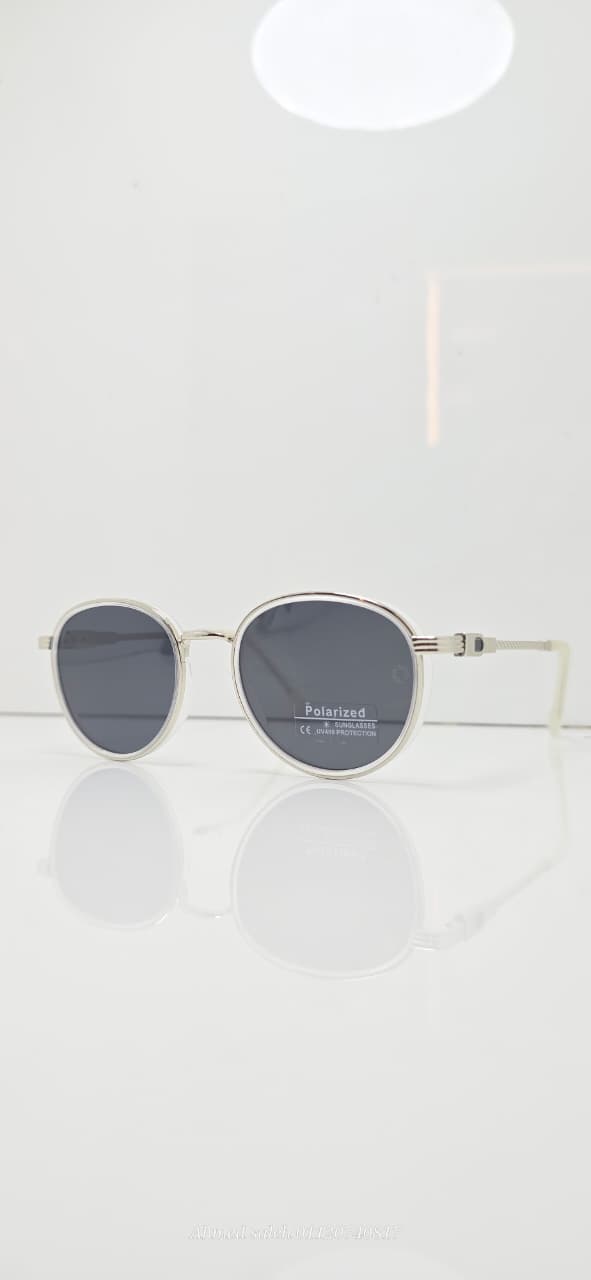 POLARIZED MONT-BLANC Modern Half-Rim/Semi-Rimless Pilot METAL FRAME
