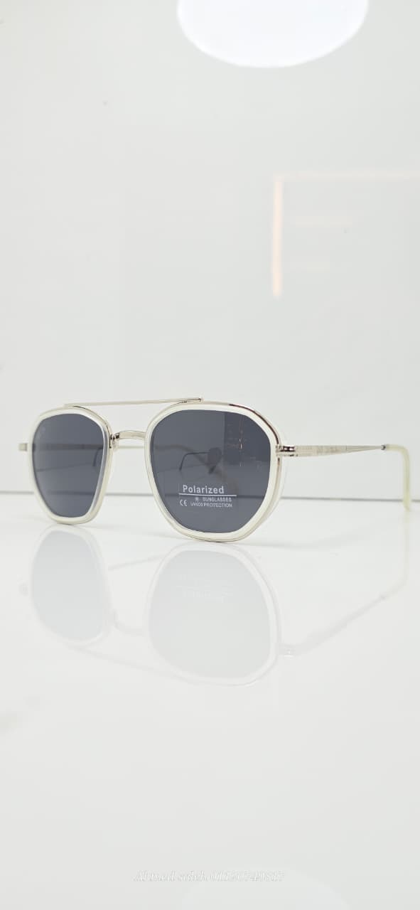 POLARIZED RAY-BAN Geometric/Pilot Double Bridge METAL FRAME .