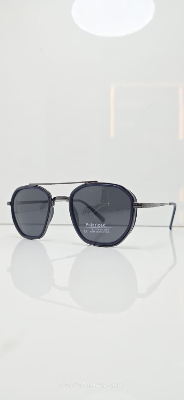 POLARIZED RAY-BAN Geometric/Pilot Double Bridge METAL FRAME .