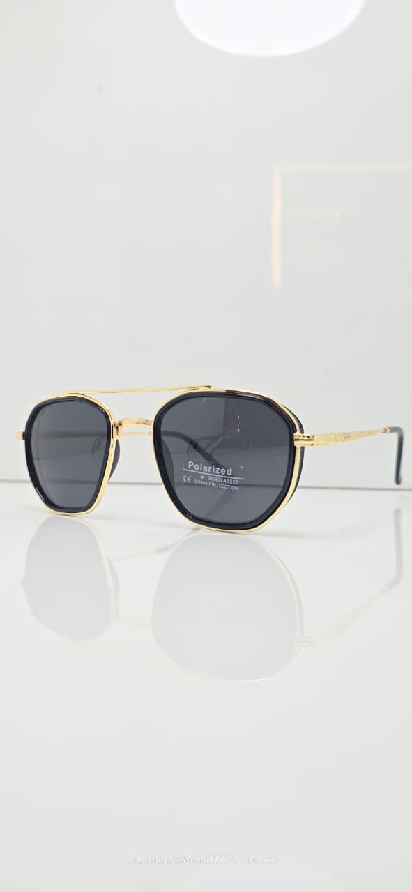 POLARIZED RAY-BAN Geometric/Pilot Double Bridge METAL FRAME .