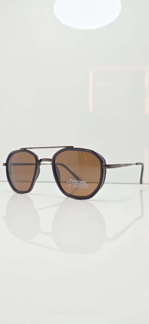 POLARIZED RAY-BAN Geometric/Pilot Double Bridge METAL FRAME .