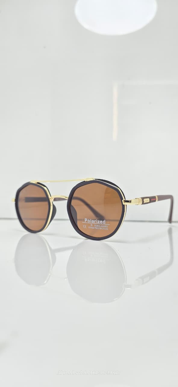 POLARIZED RAY-BAN Sleek Slim Rectangular Metal Frame.