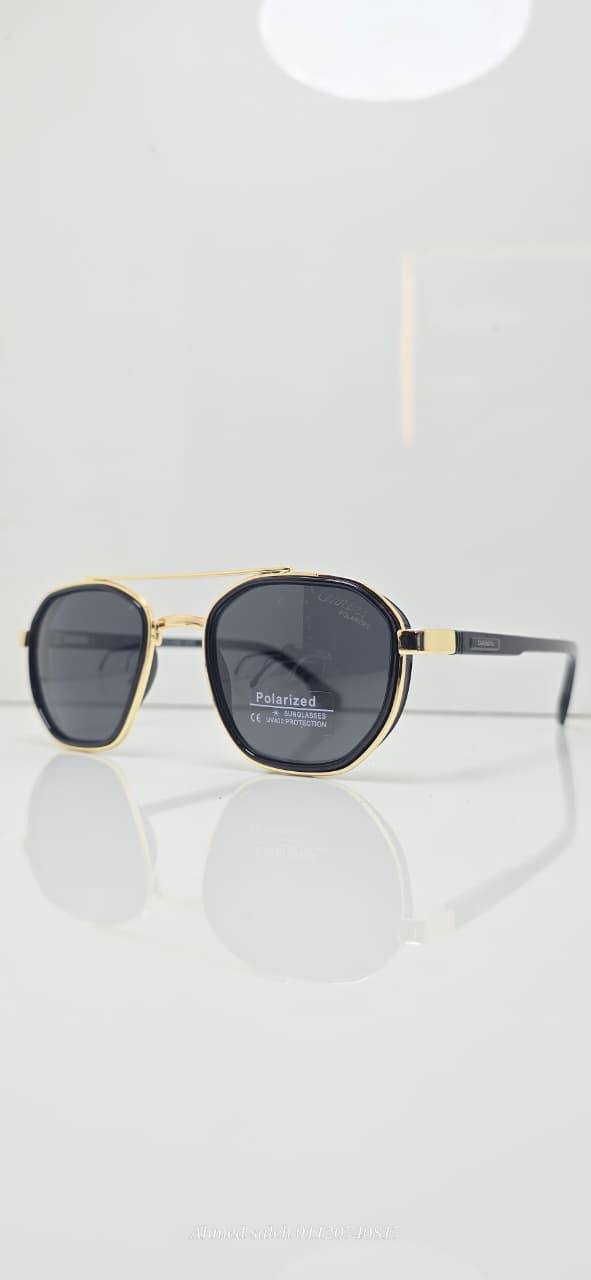 POLARIZED CARRERA Classic Aviator Double Bridge Metal Frame.