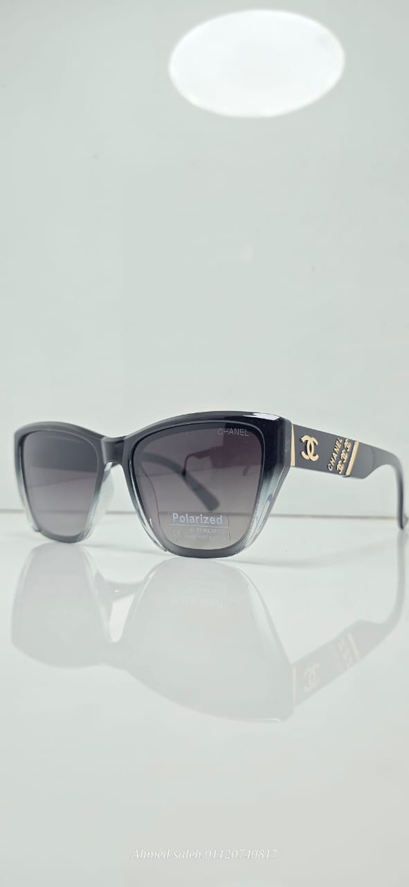 POLARIZED CHANEL AVIATOR CLASSIC SQUARE RECTANGLE SUNGLASSES.