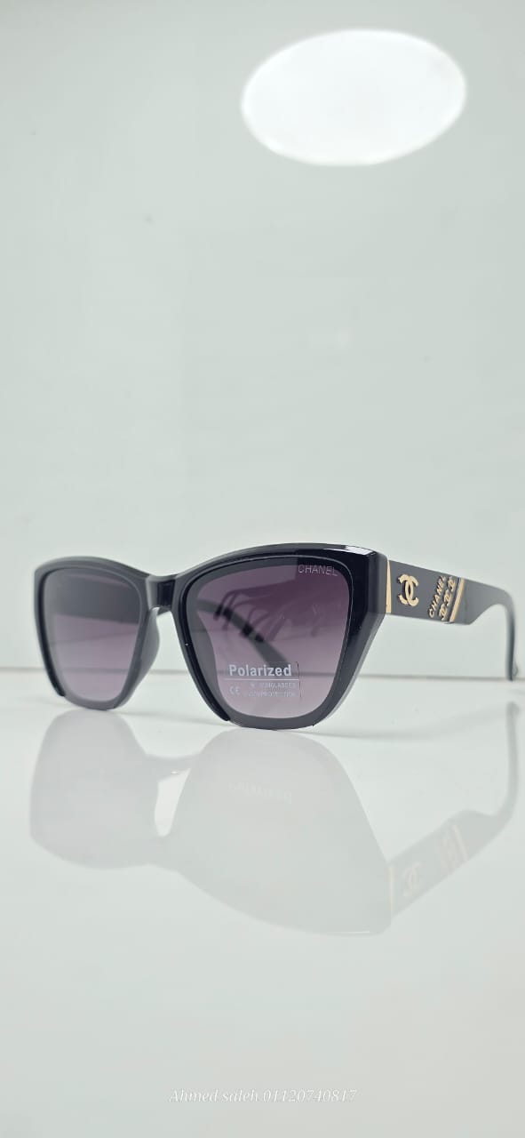 POLARIZED CHANEL AVIATOR CLASSIC SQUARE RECTANGLE SUNGLASSES.