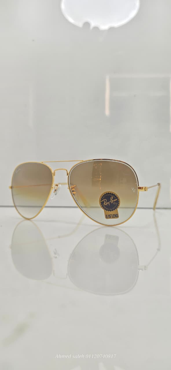 Ray-Ban Aviator Classic Mirror Sunglasses - Size 62- Made in Italy