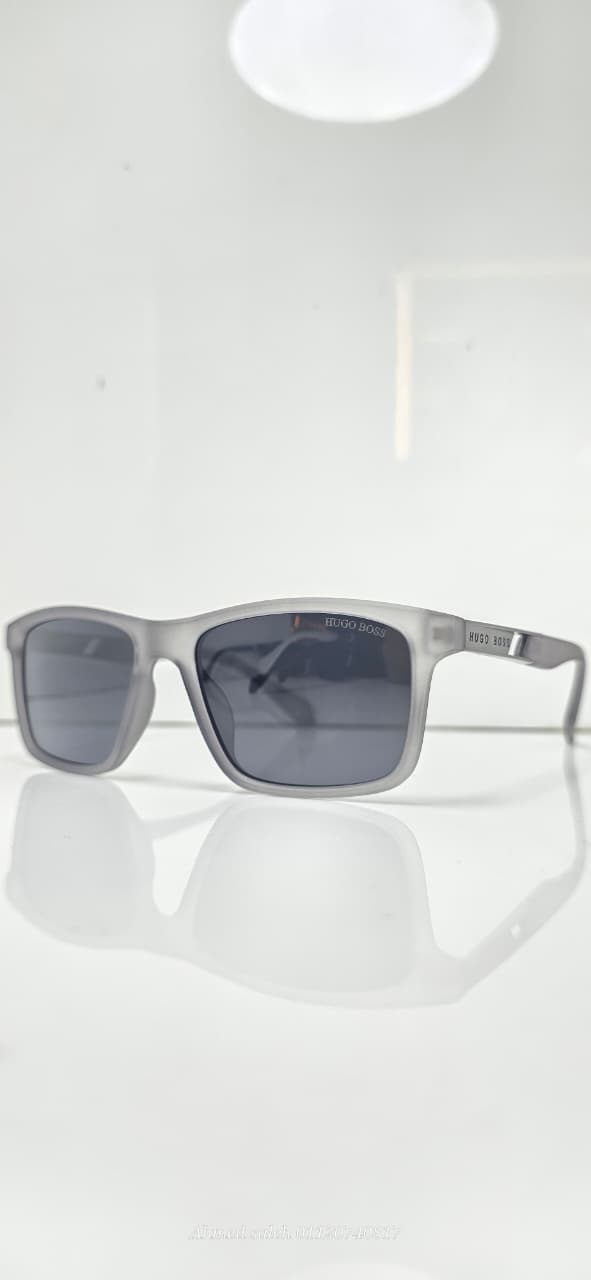 Polarized HUGO BOSS Matte Navy Square Sunglasses