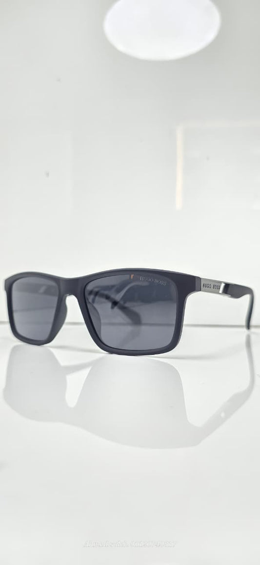 HUGO BOSS Matte Navy Square Polarized Sunglasses