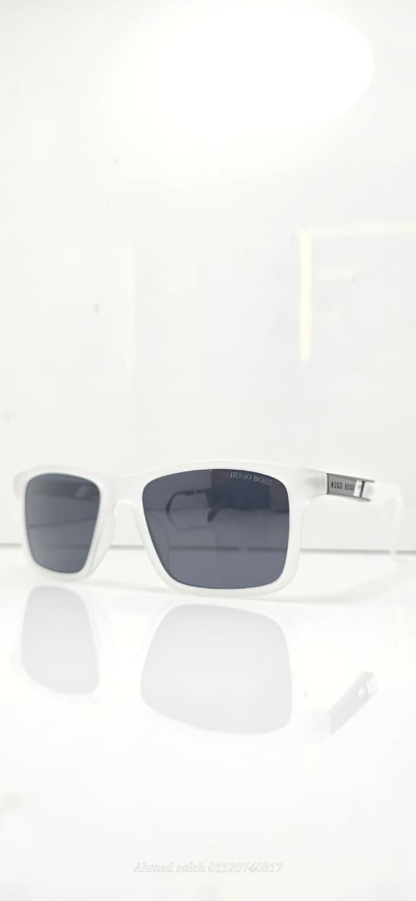 Polarized HUGO BOSS Matte Navy Square Sunglasses