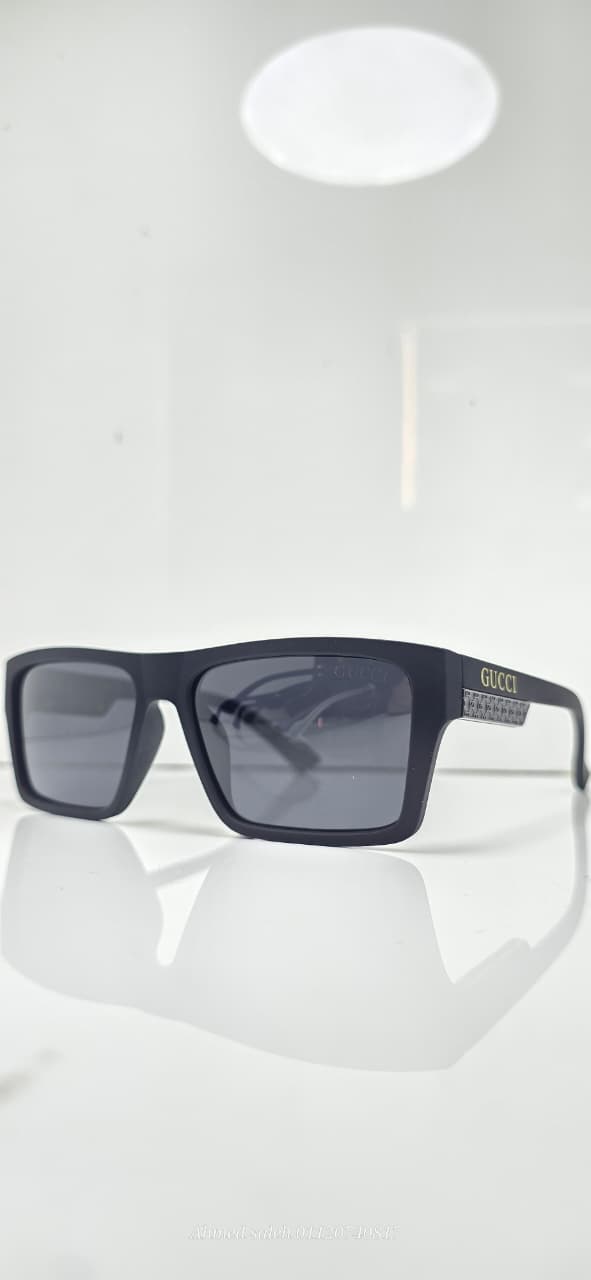 POLARIZED GUCCI Square  Sunglasses with Diamond-Cut Detail