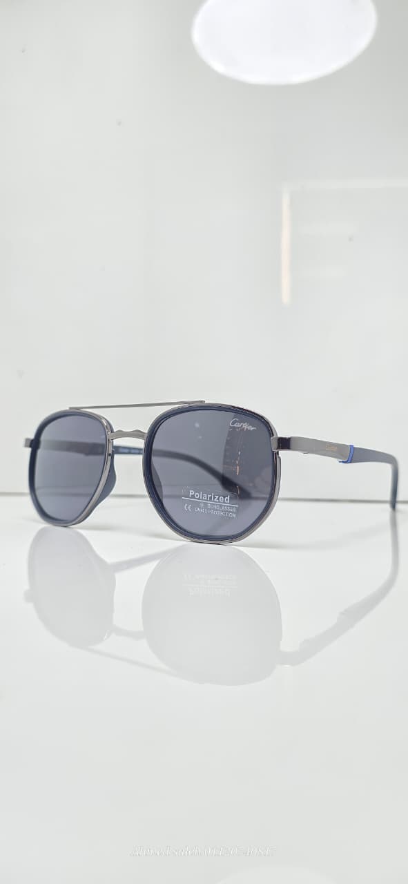 POLARIZED Cartier Sunglasses Double Bridge Aviator METAL FRAME  .