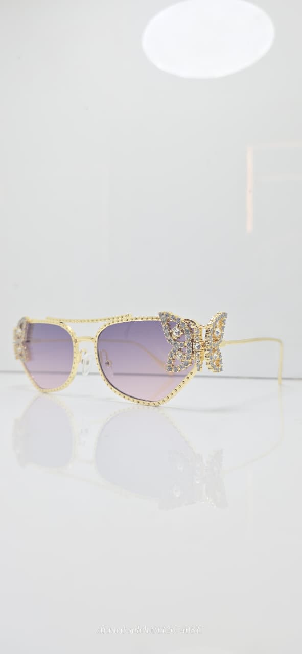 HIGH QUALITY TRENDY WOMEN METAL UV SUNGLASSES.