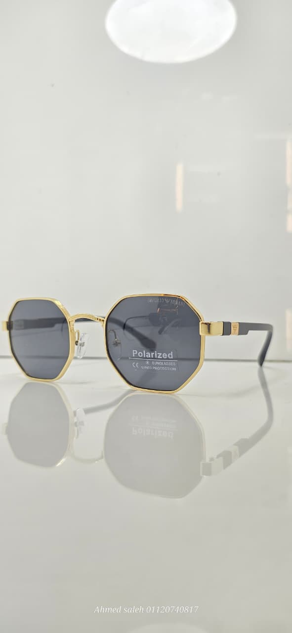 POLARIZED EMPORIO-ARMANI LUXURY METAL FRAME FOR MEN.