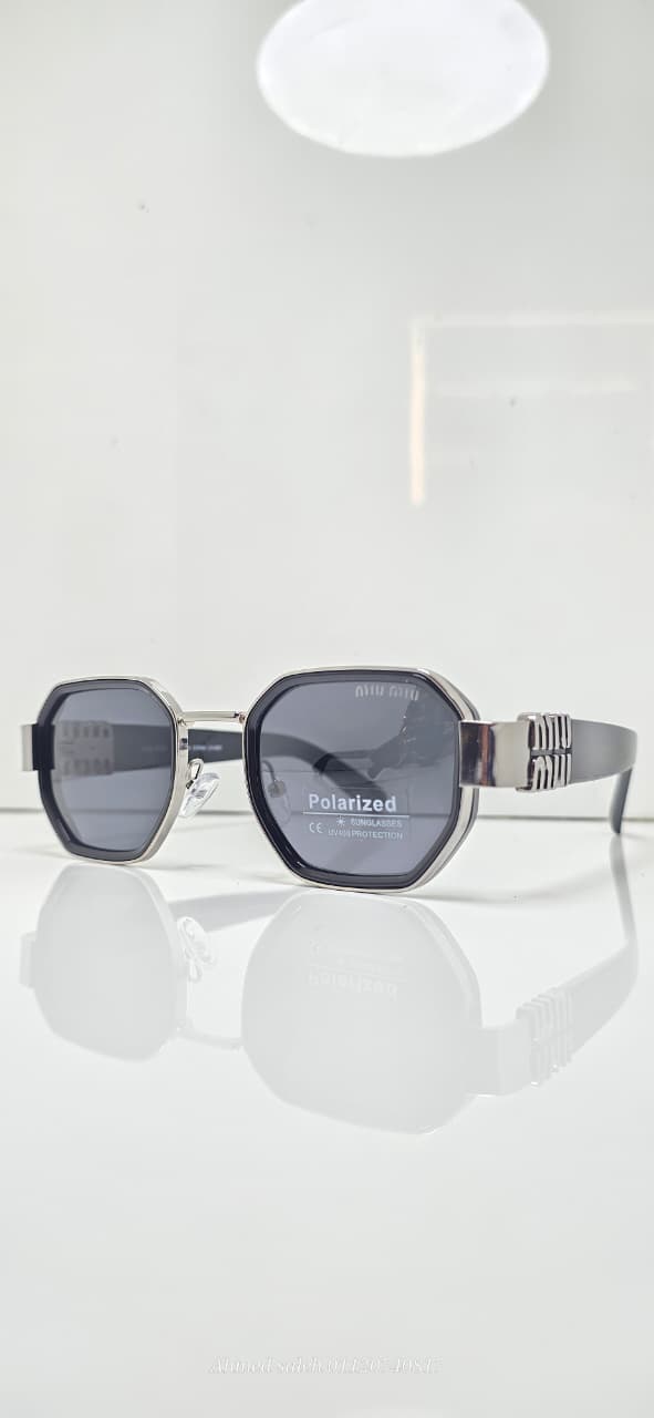 POLARIZED MIU-MIU LUXURY METAL FRAME FOR MEN.