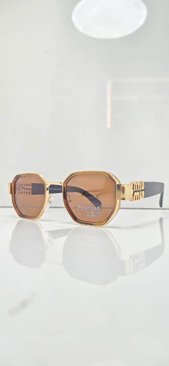 POLARIZED MIU-MIU LUXURY METAL FRAME FOR MEN.