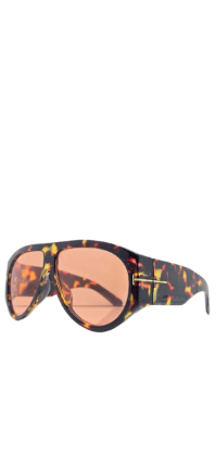 Italian-Made Tom Ford Shield/Aviator Sunglasses